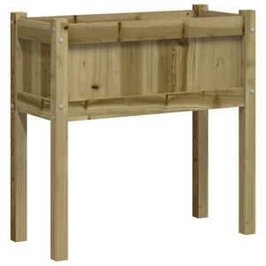 vidaXL Garden Planter Natural Wood Solid pine wood Medium