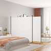 vidaXL 3-Panel Room Divider White 206.7"x70.9" Fabric