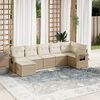 vidaXL Garden Sofa Set Beige, Cream white