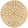 vidaXL Area Rug Natural Jute 100% Jute Large Durable Area Rug Round
