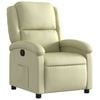 vidaXL Recliner Chair Cream Real Leather Single Seater Footrest