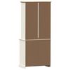 vidaXL Highboard White Solid pine wood, engineered wood, metal, glass