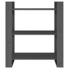 vidaXL Book Cabinet Grey Solid Pine Wood 31.5x13.8x35.8 in Book Cabinet