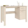 vidaXL Desk Honey brown Solid pinewood, MDF Medium Desk Rectangular