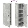 vidaXL Bathroom Cabinet Concrete Grey Engineered Wood Slim