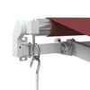 vidaXL Retractable Awning Burgundy, White