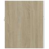 vidaXL Bathroom Furniture Set White and Sonoma Oak Engineered wood, Acrylic