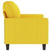 vidaXL 2-seater Sofa Light Yellow Fabric (100% polyester), metal, textilene