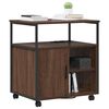 vidaXL Office Cabinet with Charging Station Brown oak 61 x 46 x 67 cm
