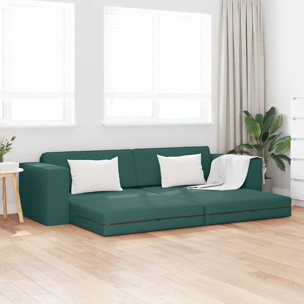 vidaXL Sofa Bed Dark Green 96.46 x 30.71 x 30.31 in Velvet