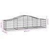 vidaXL Gabion Basket Set of 6 Silver Galvanized Iron 78.7x19.7x23.6 in