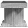 vidaXL Coffee Table Gray sonoma Engineered wood, glass 19.7 in x 19.7 in