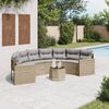 vidaXL Patio Sofa Beige, Light Gray