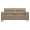 vidaXL 2-seater Sofa Taupe Microfiber fabric, metal, plywood 2-Seater