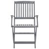 vidaXL Set of 8 Outdoor Chairs Gray Solid Acacia wood with gray wash