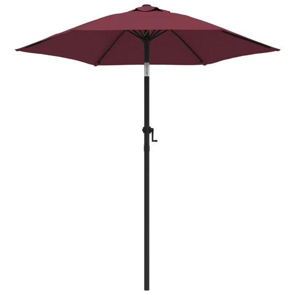 vidaXL Garden Parasol Burgundy and dark grey 100% polyester, aluminum