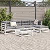 vidaXL Garden Sofa Set White Solid Pine Wood Medium Modular