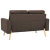 vidaXL Sofa Brown Fabric (100% polyester), solid pine wood, rubberwood