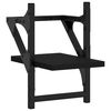 vidaXL Wall Shelf Set of 2 Black Engineered wood, metal Medium