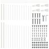 vidaXL Garden Fence White 1360 x 125 cm