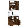 vidaXL Bathroom Furniture Set Smoked Oak