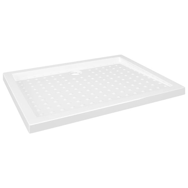 vidaXL Shower Base Tray with Dots White 35.4"x27.6"x1.6" ABS