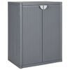 vidaXL Garden Storage Cabinet Gray Polypropylene (PP) Medium