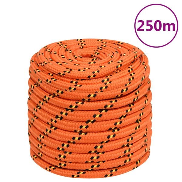 vidaXL Boat Rope Orange 0.63 " 820.2 ' Polypropylene