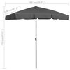 vidaXL Beach Parasol Anthracite Polyester 70.9 in x 47.2 in