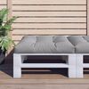 vidaXL Pallet Cushion Gray 100% polyester, Hollow fiber 31.5 x 31.5 in