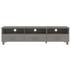 vidaXL TV Cabinet Light Grey Solid Pinewood, MDF Medium TV Cabinet