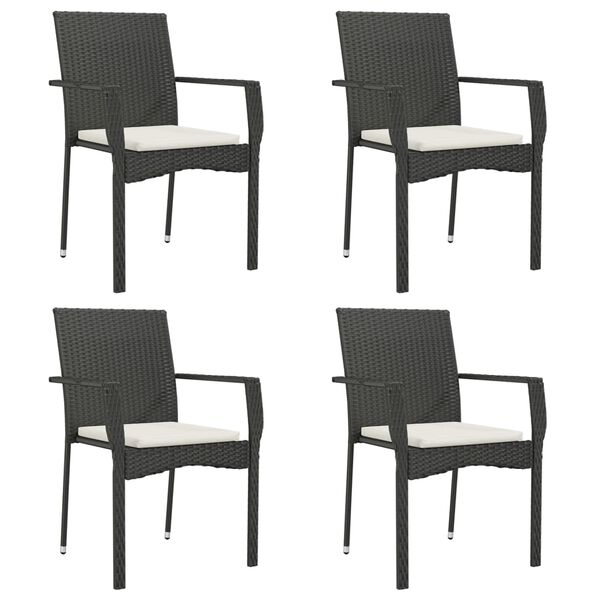 vidaXL Garden Dining Set Black