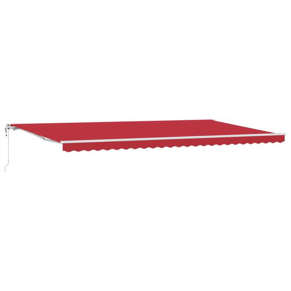 vidaXL Retractable Awning Red 236.22 x 137.80 in Fabric and Steel