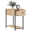 vidaXL Bedside Cabinet Sonoma Oak Engineered wood Compact
