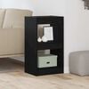 vidaXL Book Cabinet Black Oak 15.75 x 11.81 x 28.15 in Engineered Wood