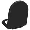 vidaXL Soft-close Toilet Seat with Quick-release Design Black