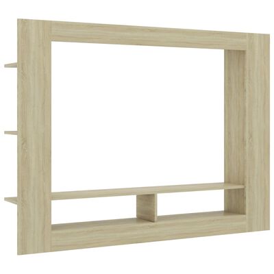 vidaXL TV Stand Sonoma Oak 59.8"x8.7"x44.5" Engineered Wood