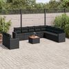 vidaXL Garden Sofa Set Black