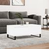 vidaXL Coffee Table White Engineered wood, metal Medium Coffee Table