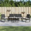 vidaXL Garden Dining Set Black and anthracite Polypropylene, Steel