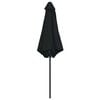 vidaXL Garden Parasol Black Aluminum, Steel, Polyester 106.3 x 96.9 inches