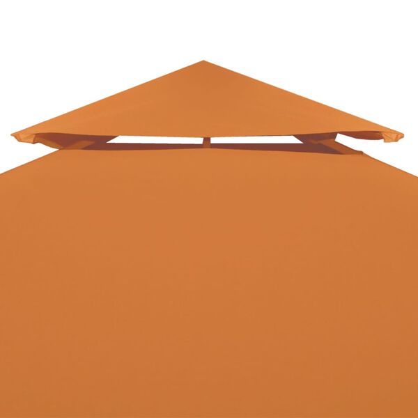 vidaXL Gazebo Canopy Orange Polyester with PVC coating 9.8 x 13.1 ft