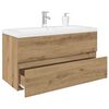 vidaXL Sink Cabinet With Basin Artisan Oak Engineered wood Medium