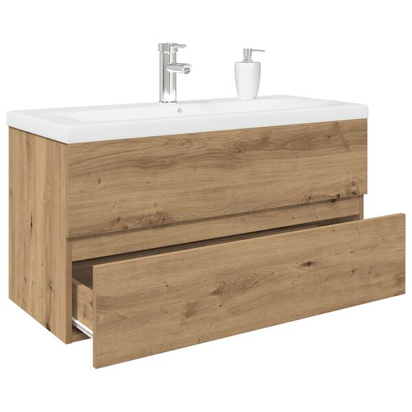 vidaXL Sink Cabinet With Basin Artisan Oak Engineered wood Medium