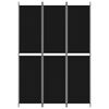 vidaXL 3-Panel Room Divider Black 59.1"x86.6" Fabric