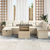 vidaXL Garden Sofa Set with Cushion 9 pcs Beige Poly rattan