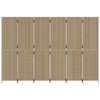 vidaXL Room Divider 6 Panels Beige Poly Rattan