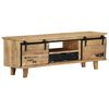 vidaXL TV Stand Various shades of natural wood Solid mango wood 47.2 in