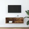 vidaXL TV Cabinet Smoked Oak Engineered Wood Medium TV Cabinet