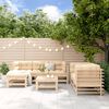 vidaXL Garden Lounge Set Natural Wood Solid Pine Wood Large Modular